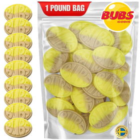 Nrdiq Candy Bubs Banana Ovals in 1lb bag, perfect for sharing.
