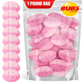 Nrdiq Candy Bubs Wild Strawberry Ovals packaging, vegan Swedish candy ideal for sharing.