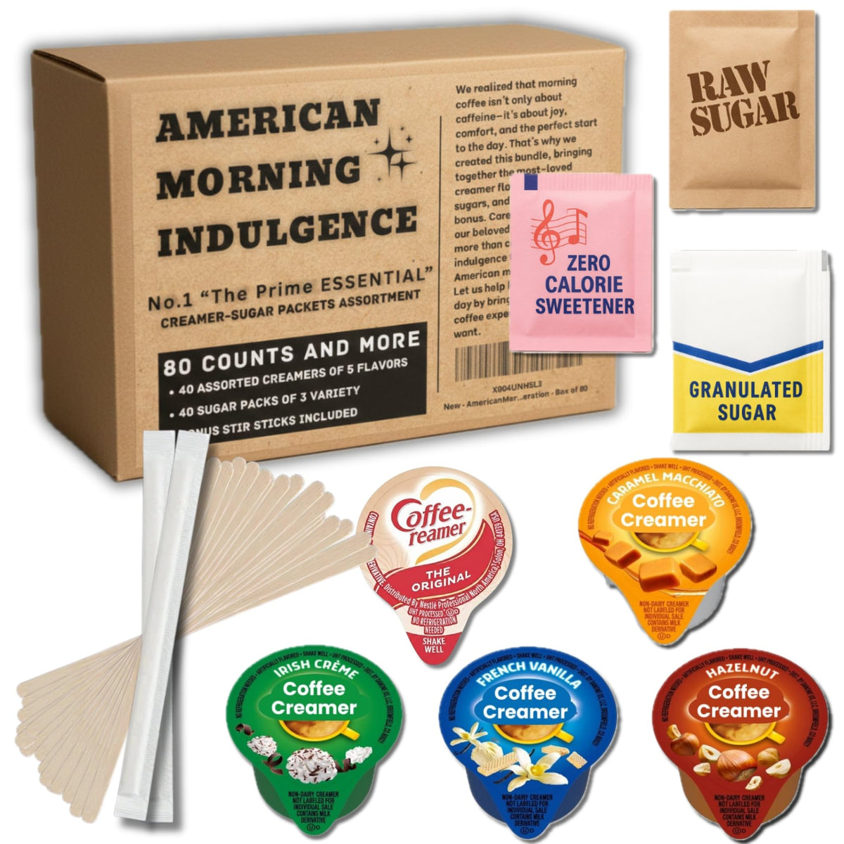 NSPARK American Morning Indulgence box showing complete coffee kit for office use