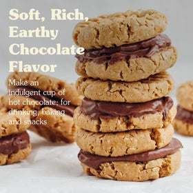 NuNaturals cocoa powder dissolves easily in hot or cold beverages