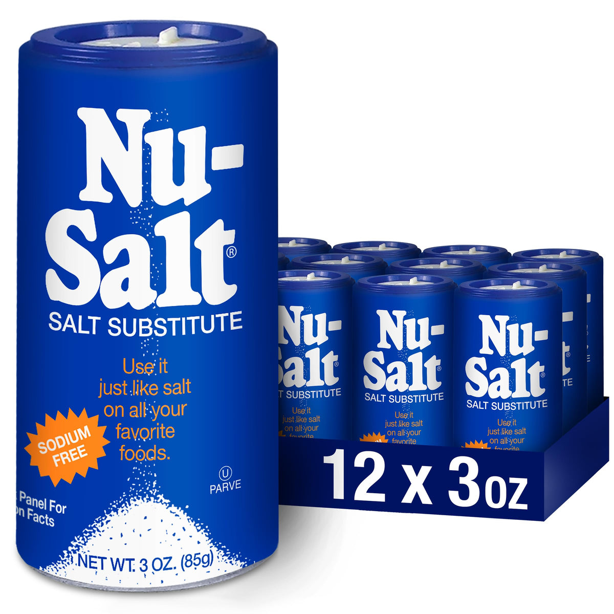 Nu-Salt sodium-free salt substitute on fries delivers savory flavor without sodium.