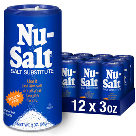 Nu-Salt sodium-free salt substitute on fries delivers savory flavor without sodium.
