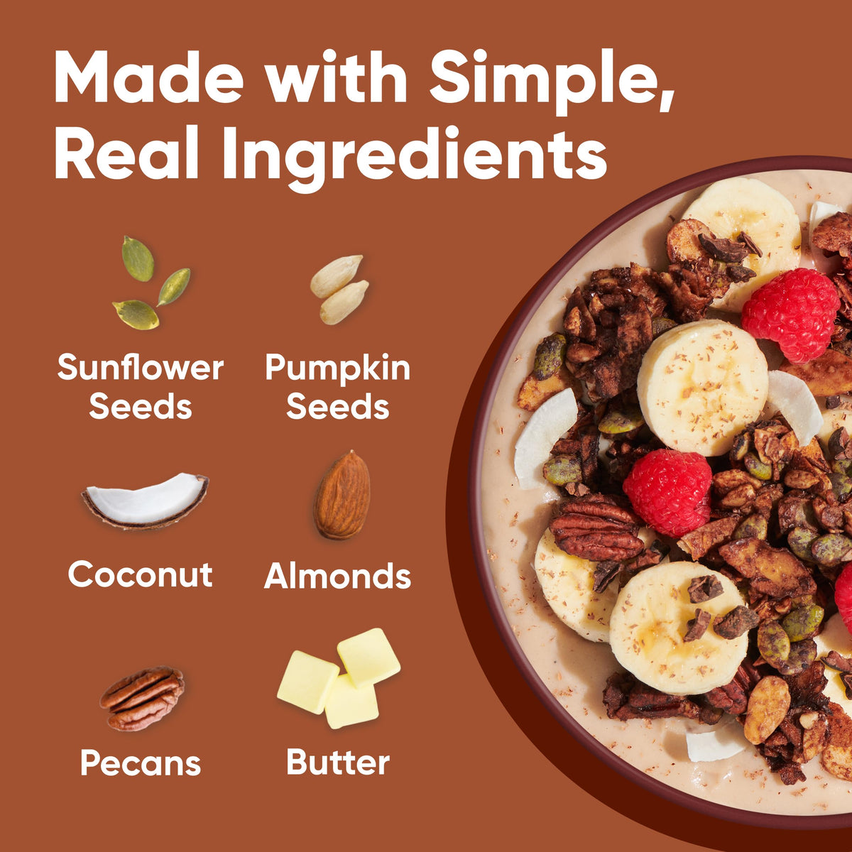 NuTrail Nut Granola gluten-free label close-up.