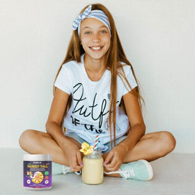 Vanilla NuBest Tall smoothie served at breakfast on the go.