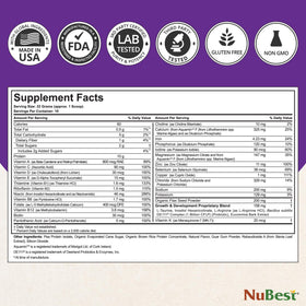 Marine algae calcium and magnesium source in NuBest Tall bottle.