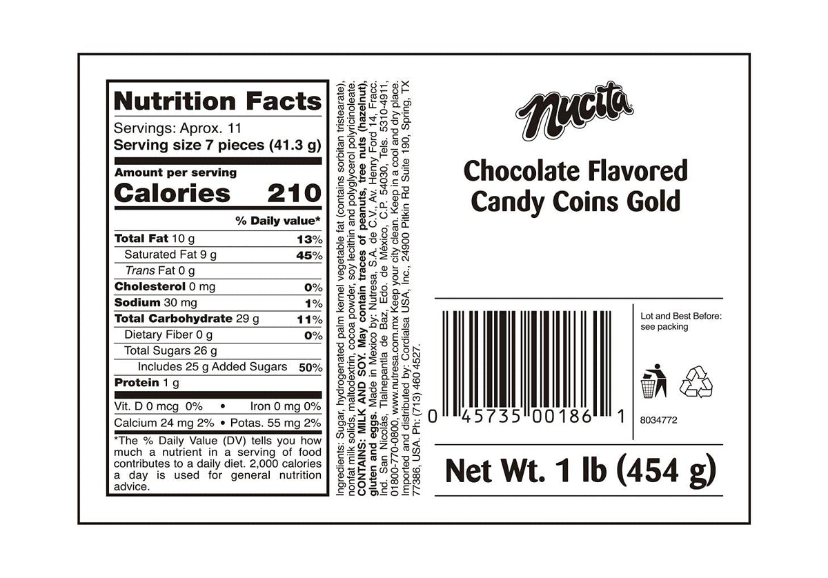 NUCITA Monedas Gold Bags holiday decor idea with coin treats on display