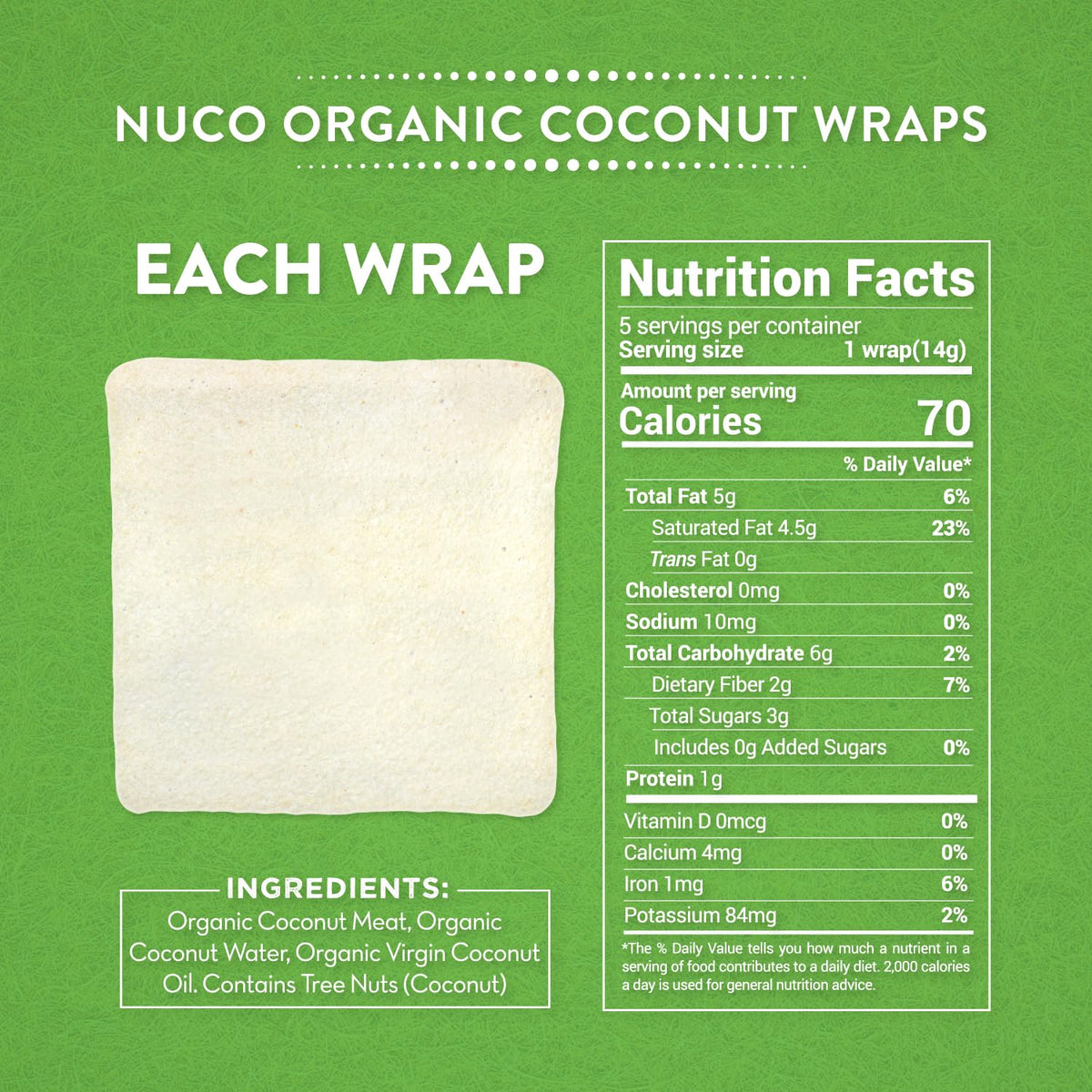 NUCO DUO thawed wraps showing flexible texture after freezing.
