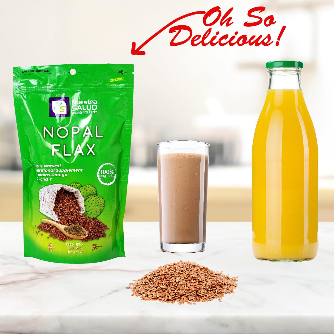 Nuestra NS Salud Nopal Flax Linaza Plus Original eco-friendly packaging