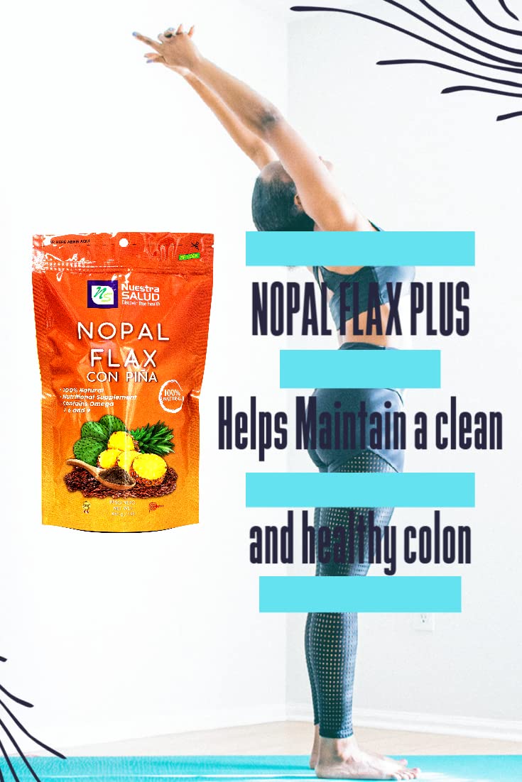 A glass of smoothie made with Nuestra NS Salud Nopal Flax Plus Pineapple for a healthy breakfast.