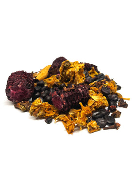 Nuestra NS Salud chicha morada glass pour highlights purple corn aroma
