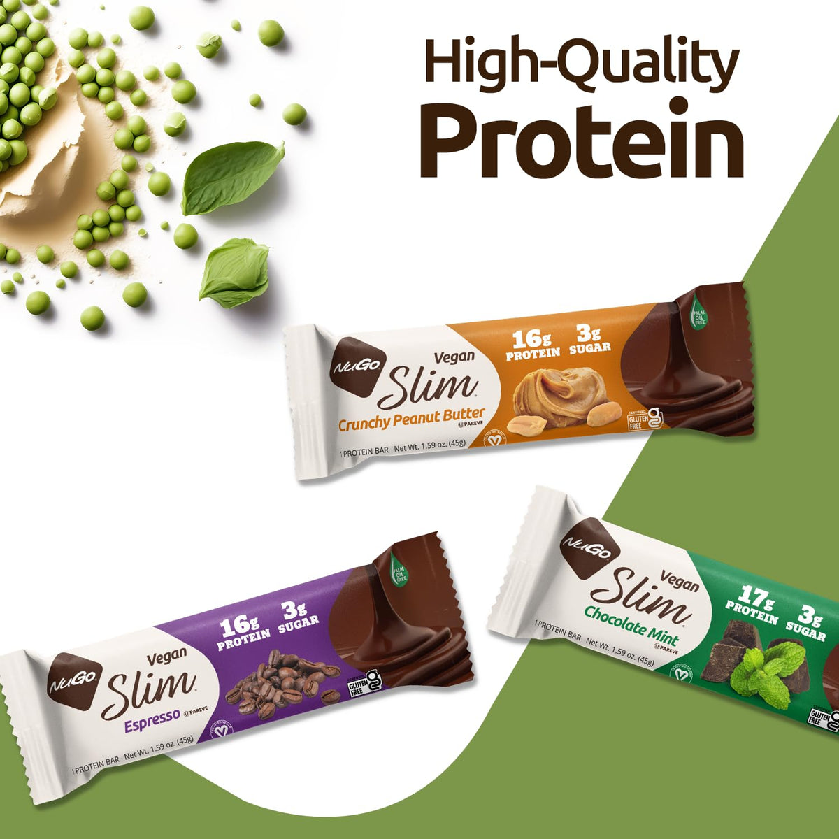 NuGo Slim Dark Chocolate Espresso bar interior reveals chewy texture and satisfying energy.