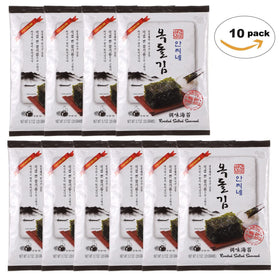 NUGU seaweed snack with sesame and olive oil for enhanced flavor