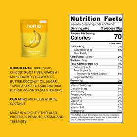 Numa Banana Taffy office snack image promotes desk-ready indulgence with a better-for-you option.
