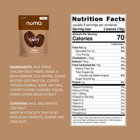 Gluten-free and all natural Numa Chews emphasize wellness-friendly treats.