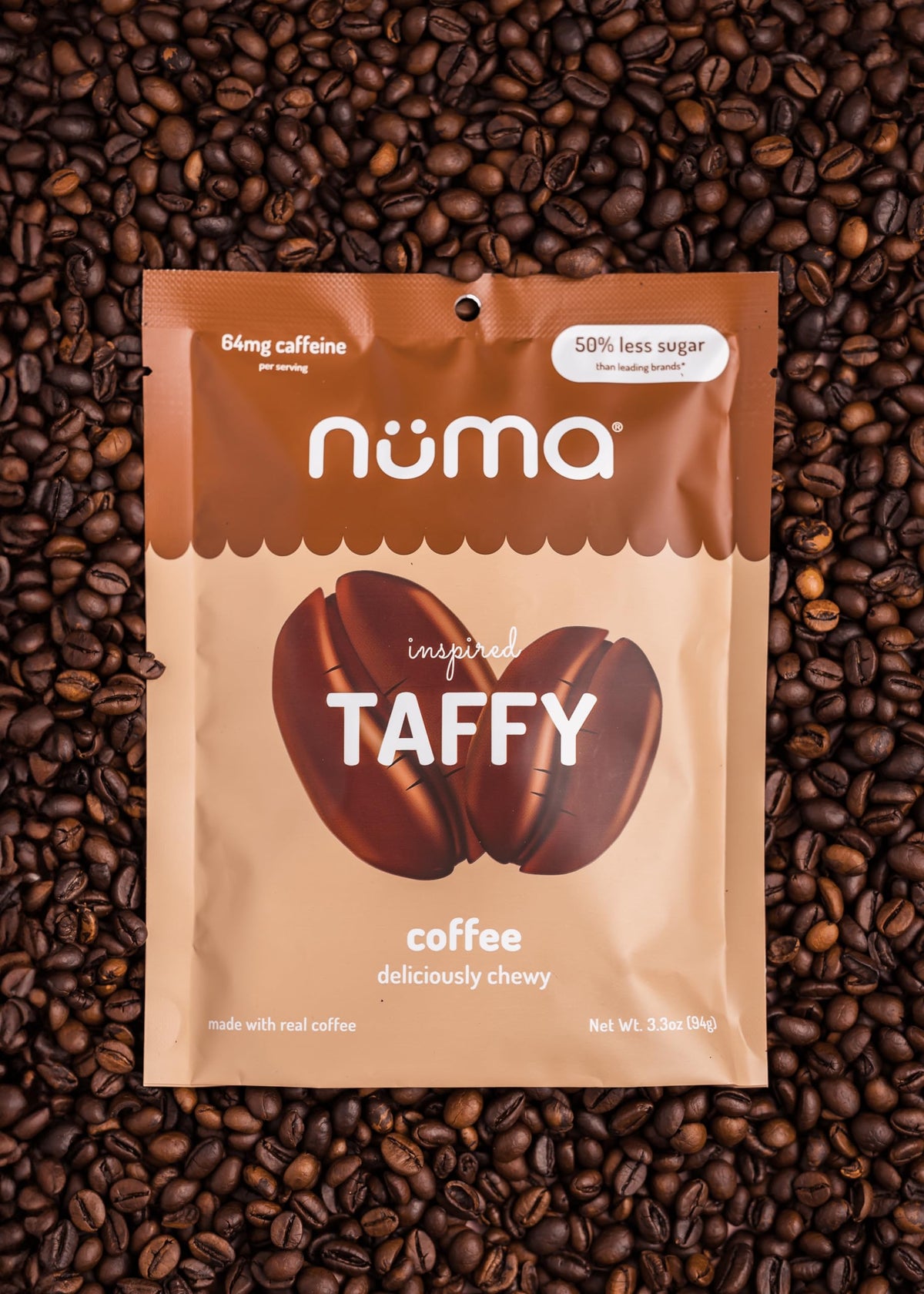 Numa Coffee Chews on a desk setup, ideal for an office energy boost.