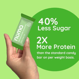 Numa Foods mini coconut peanut butter bars packaging-front—gluten-free and grab-ready.