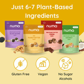 Numa mini peanut butter bars individually-wrapped: convenient travel snack for busy days.