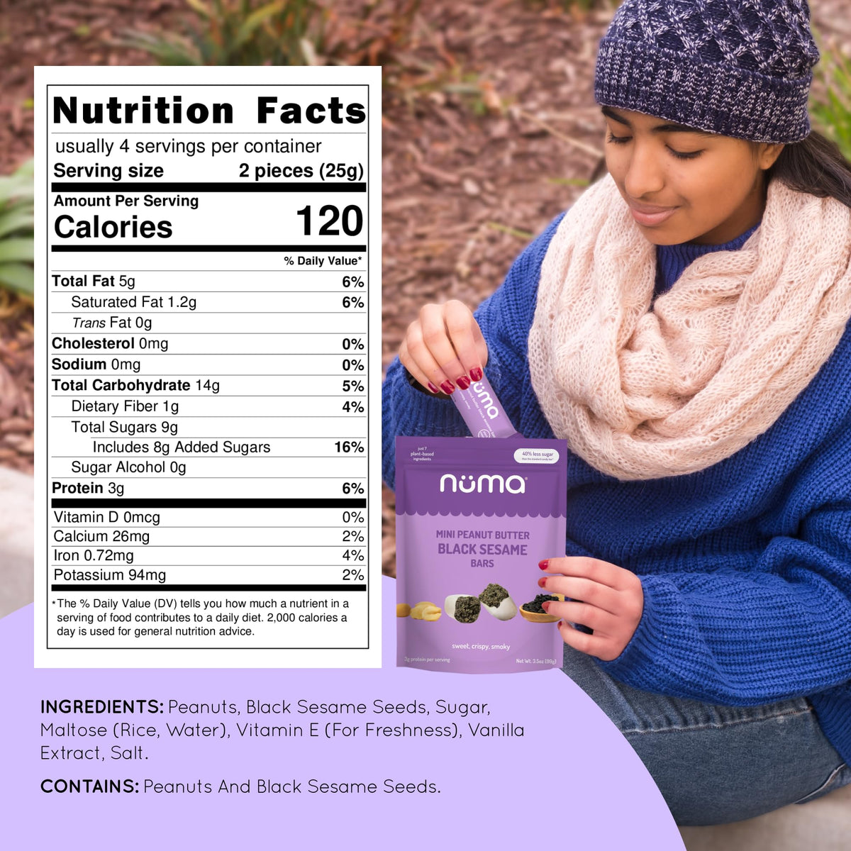 Vegan, gluten-free, low sugar profile for mindful snacking.