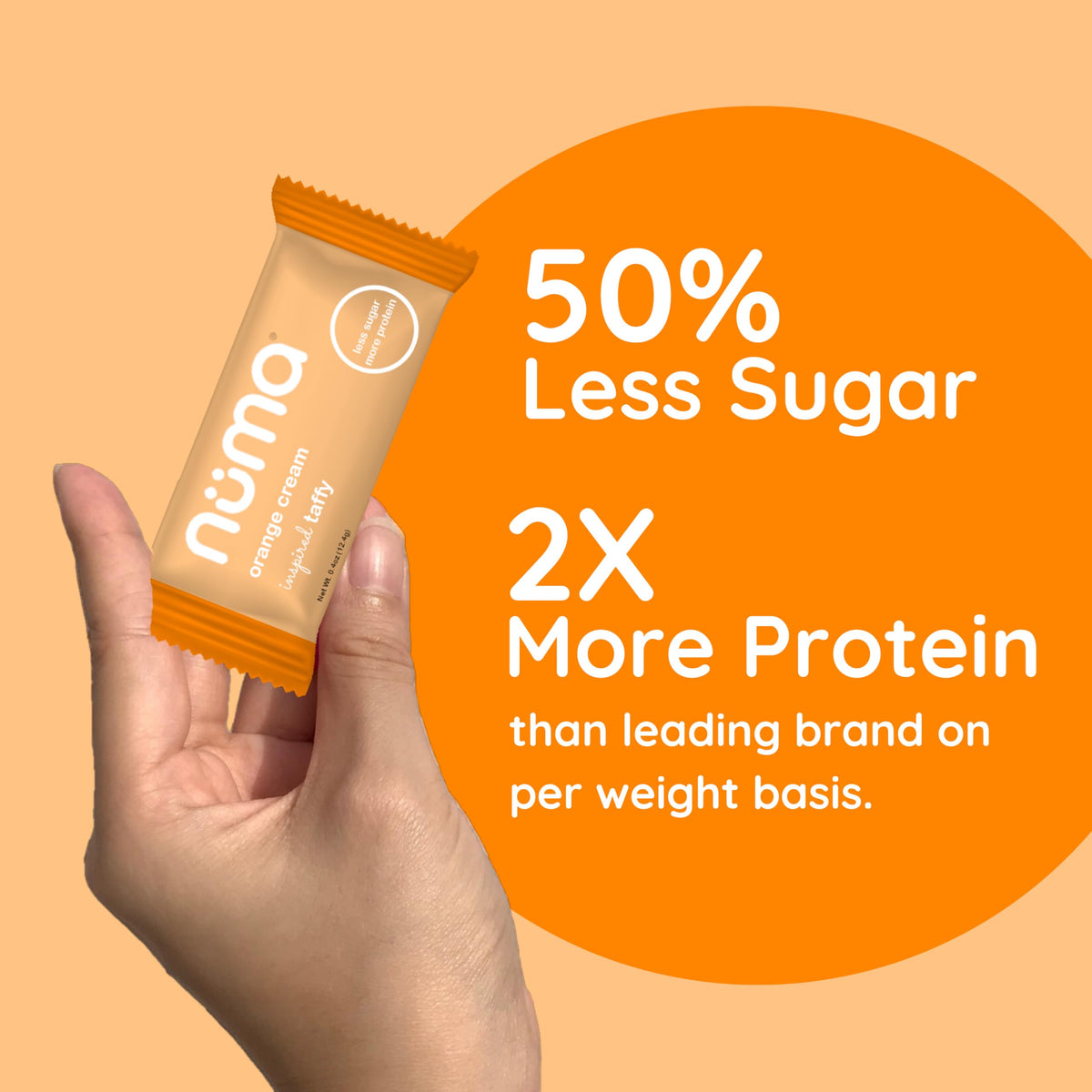 Travel-friendly Numa Taffy chews ideal for flights and hikes.