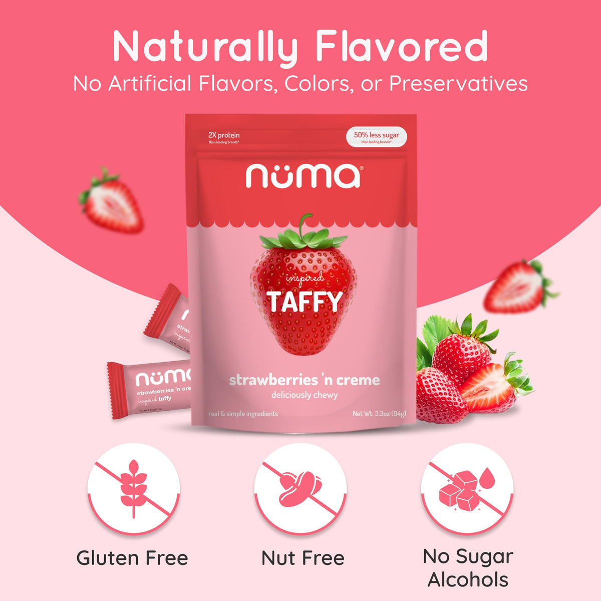 Travel-friendly, nut-free chews beside a laptop.