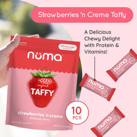 Individually wrapped Numa chews for on-the-go snacking.