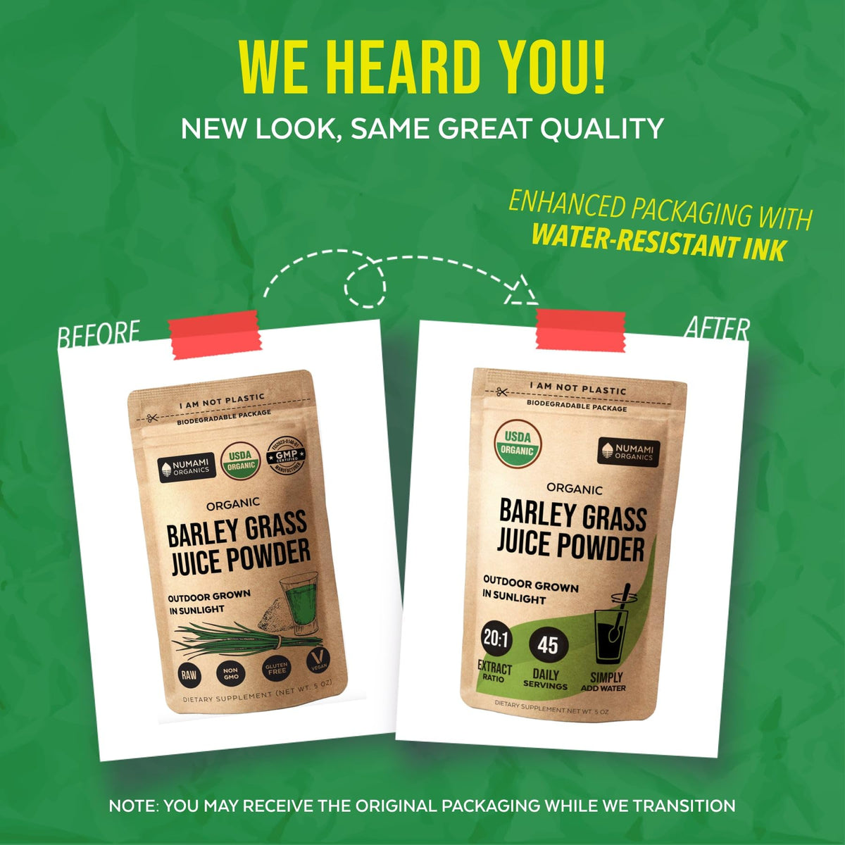 Numami Barley Grass Juice Powder easy daily-use green supplement