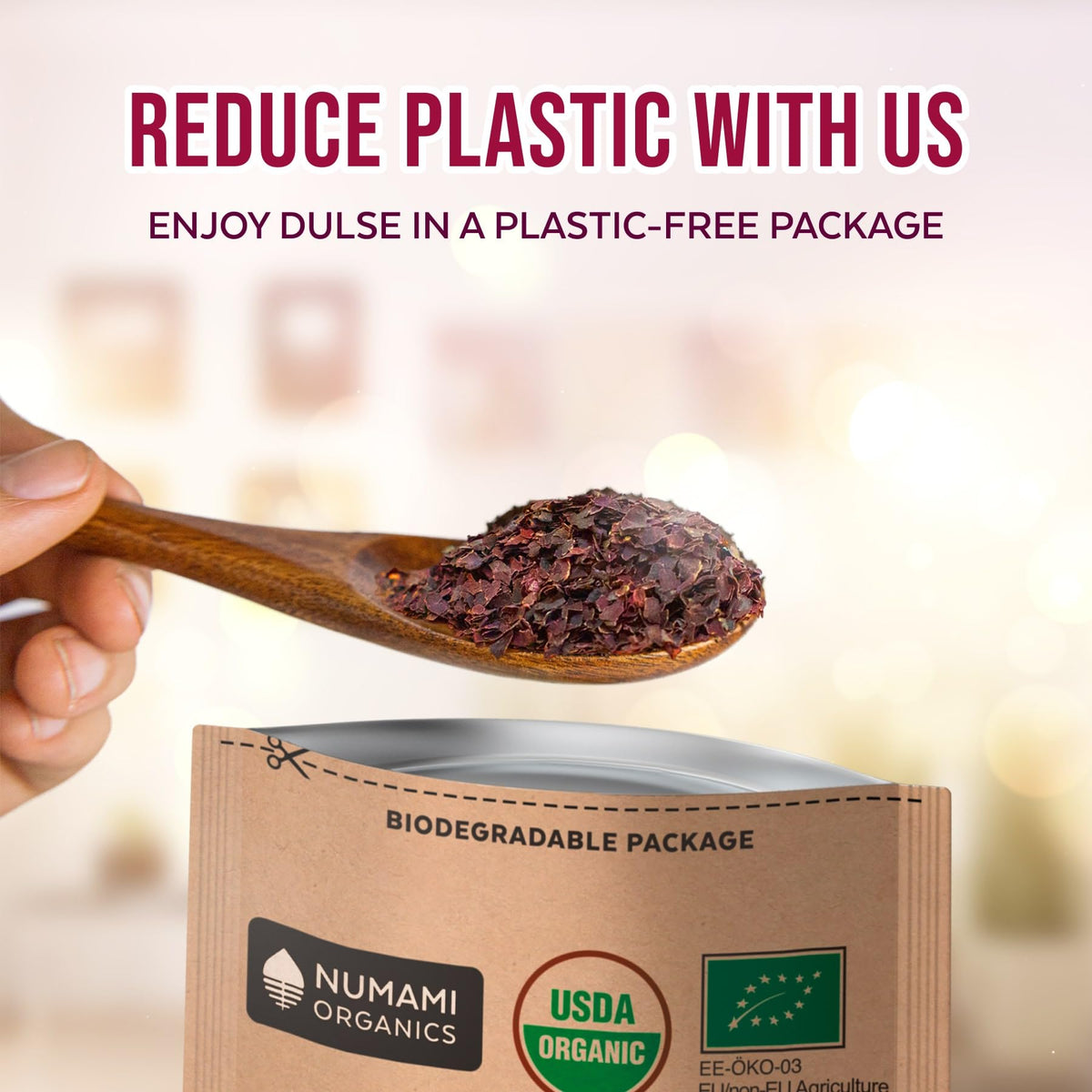 Numami cooking teaspoon addition shows mild dulse flavor