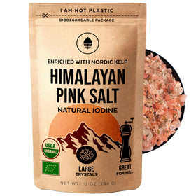 Numami Himalayan salt with Nordic kelp bottle pour for everyday seasoning.