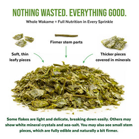 Numami Organic Wakame close-up, certified organic EU and USDA trust signals.