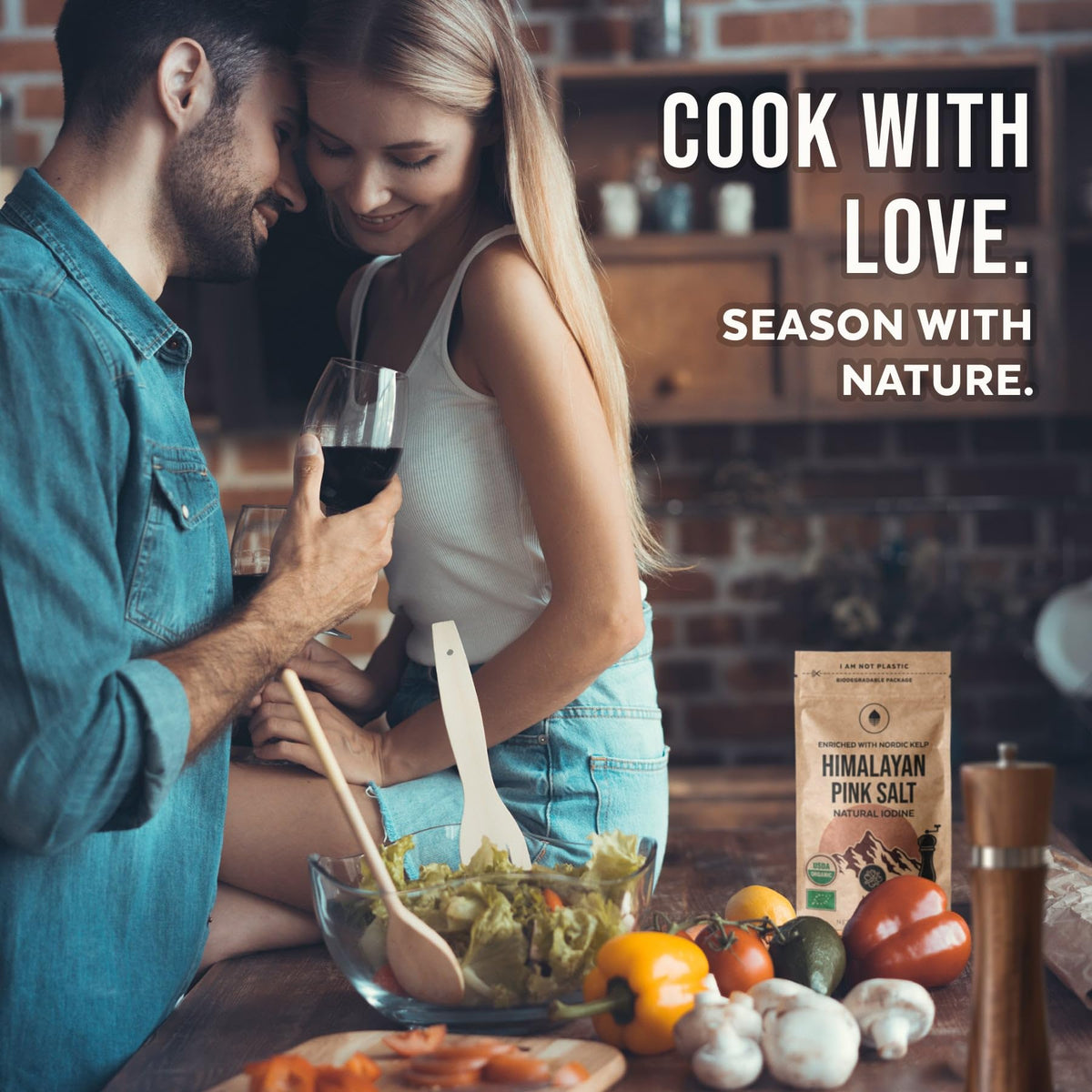 Plastic-free packaging highlights eco-friendly salt storage.