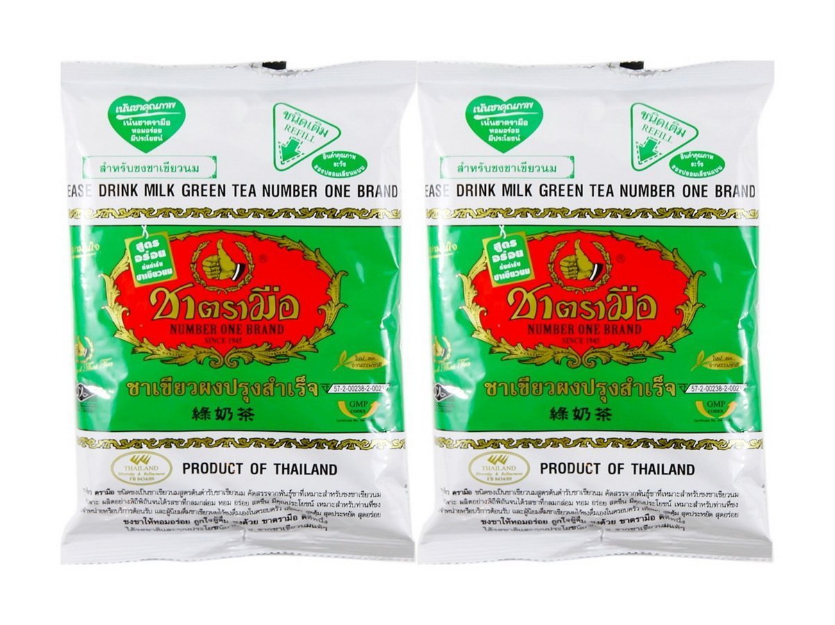 Number One Drink Milk Green Tea Refill – 2x200g Packs from Thailand ...
