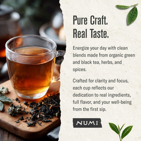 Numi Breakfast Blend pairs well with a hearty breakfast for a satisfying start.