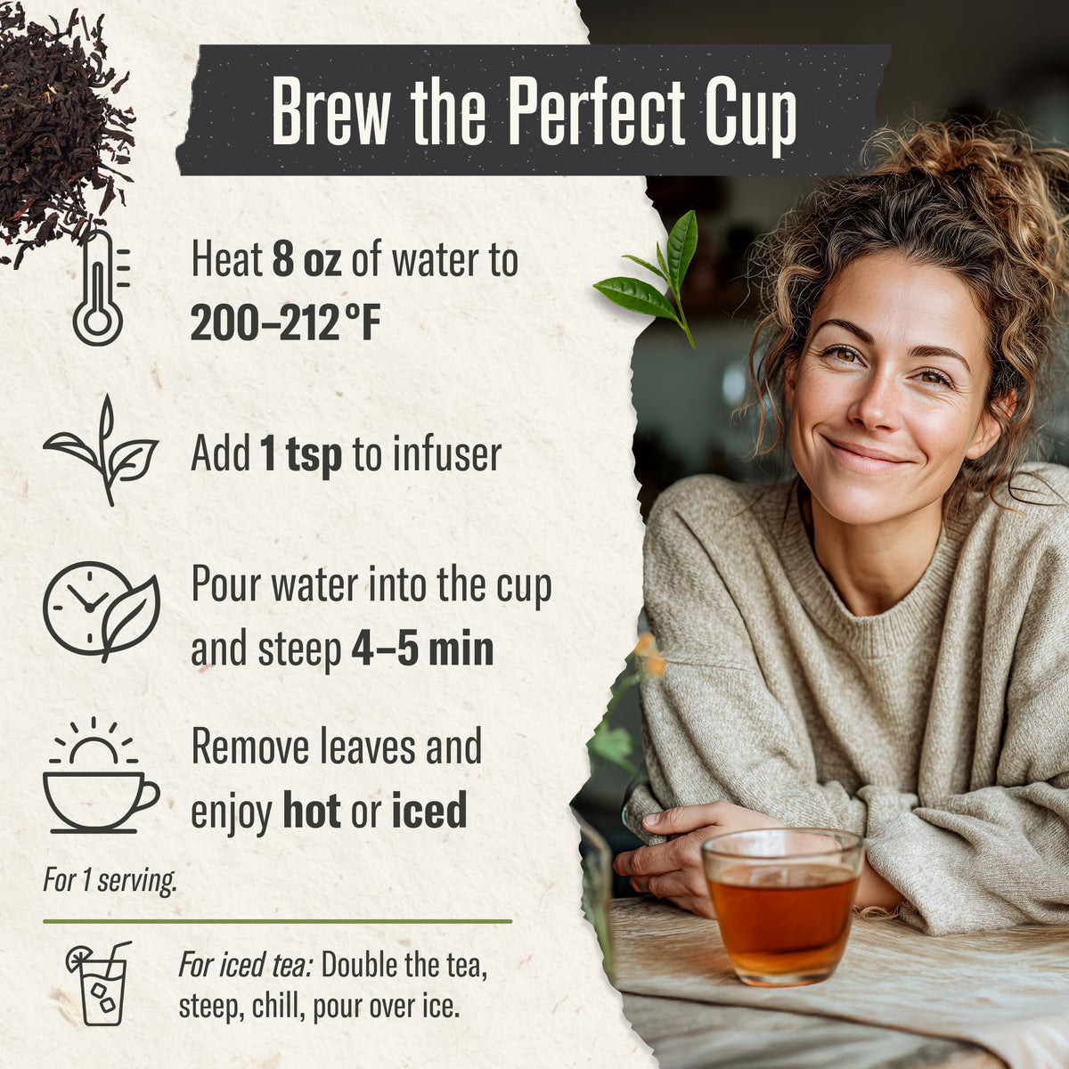 Steam rising from a freshly steeped Numi tea cup for a comforting aroma.