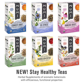 Numi De-Stress tea in the evening supports calm moments.
