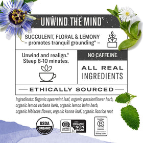 Numi De-Stress steeped cup releasing calming citrus aroma.