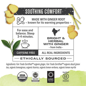 Numi Ginger Lemon Tea bags pack for convenient caffeine-free brewing anytime