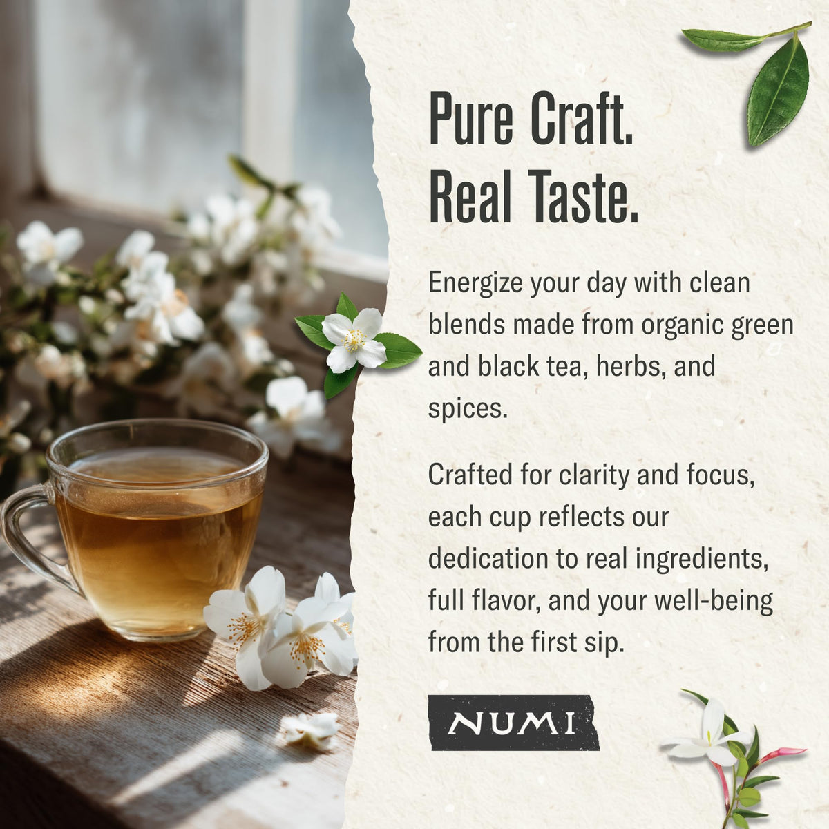 Numi 16-ounce pouch ready for storage and brewing.