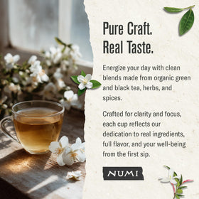 Numi 16-ounce pouch ready for storage and brewing.
