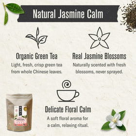 Numi Jasmine Green Tea steeping to release a floral aroma.