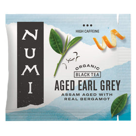 Numi Organic Aged Earl Grey tea bags for a smooth, bergamot-infused daily ritual.