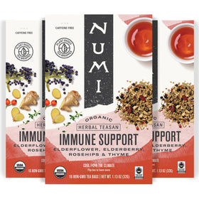 Numi Organic Immune Support tea box front for daily wellness ritual