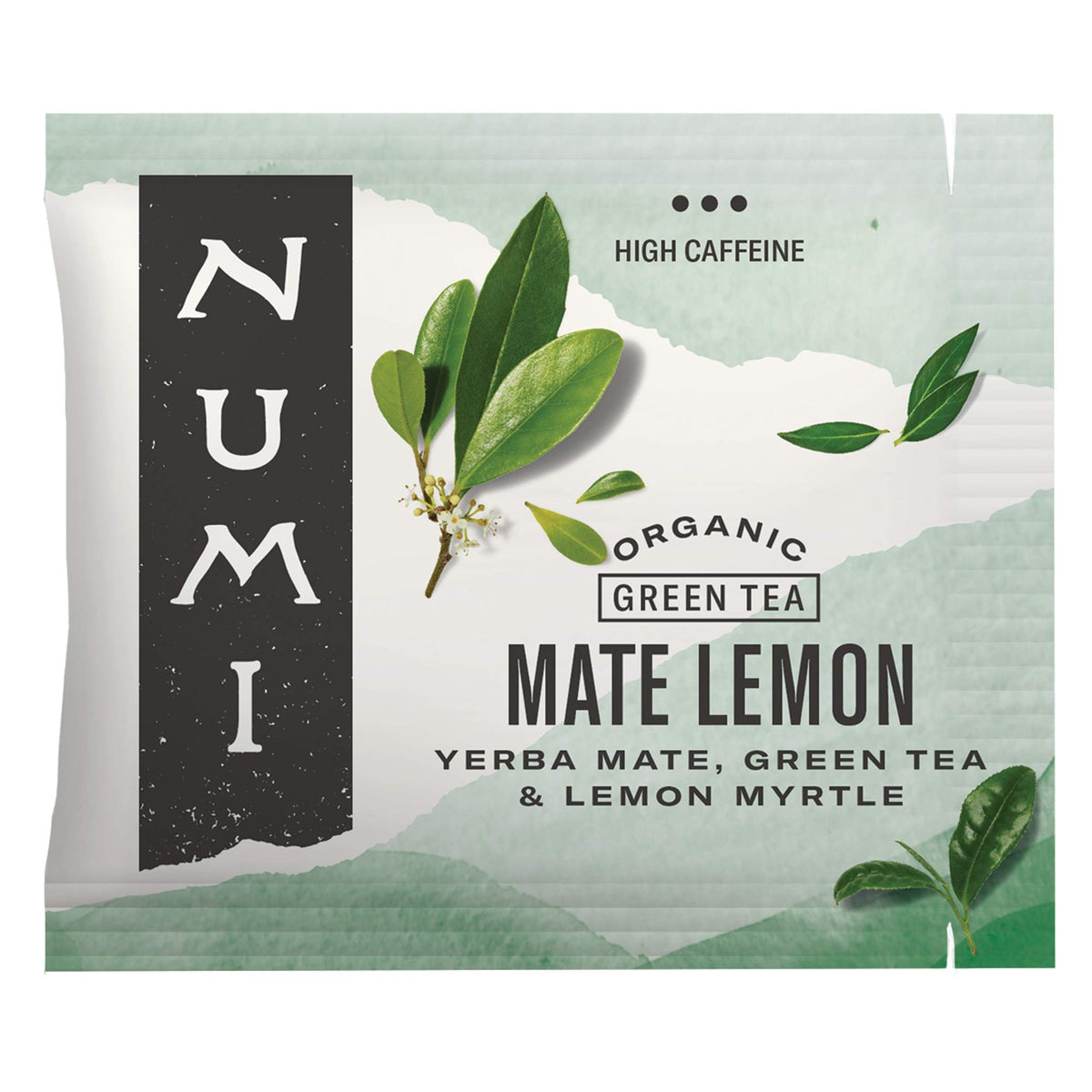 Numi Organic Maté Lemon Tea tea-bags in compostable packaging support sustainable energy.