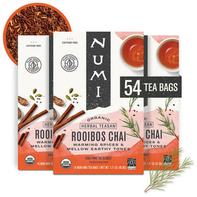 Numi Organic Rooibos Chai tea bags pack-3, caffeine-free evenings