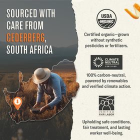 Numi Organic Rooibos tea ingredients label showcases pure, additive-free tea