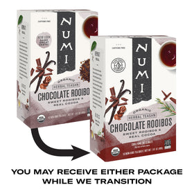 Numi recyclable carton label signals responsible packaging for tea lovers