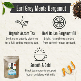 Numi resealable pouch preserving freshness between brews.