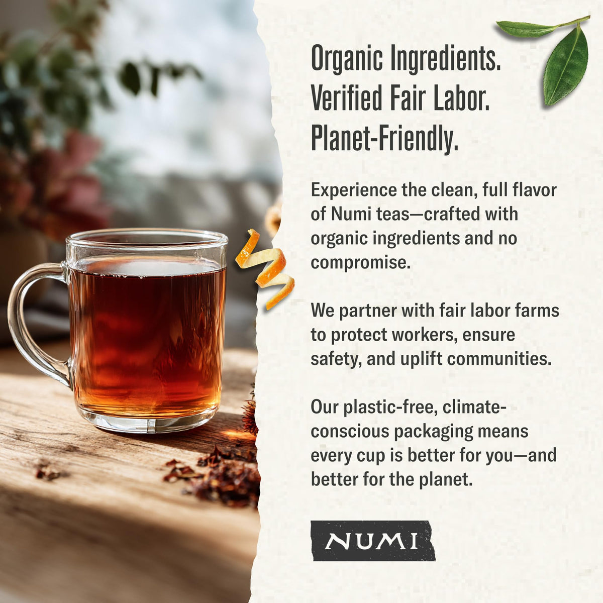 Numi Rooibos tea freshness seal protects aroma and flavor