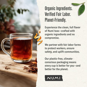 Numi Rooibos tea freshness seal protects aroma and flavor