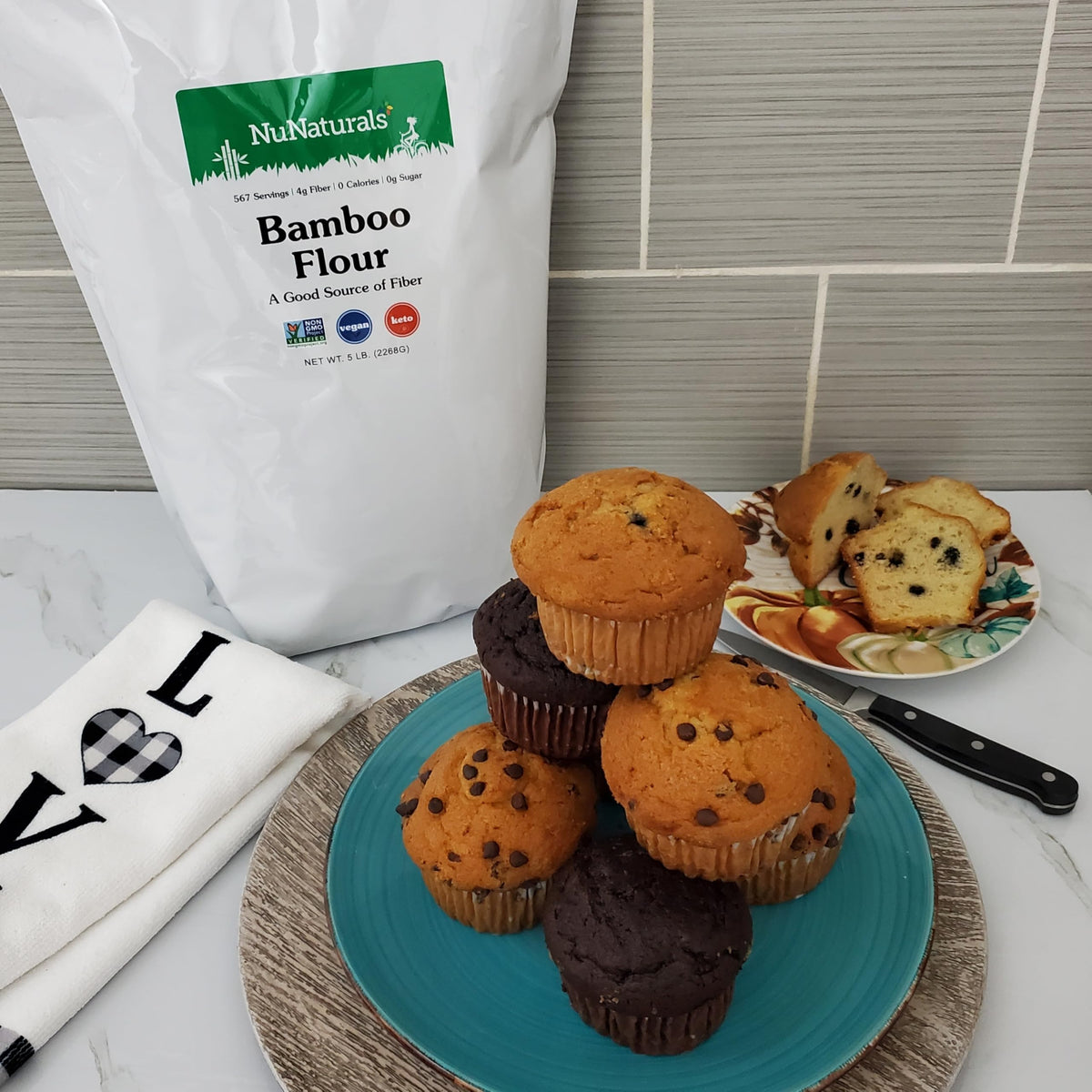 NuNaturals Bamboo Flour baked goods appear light and fluffy.