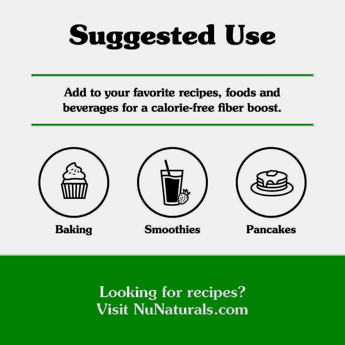 NuNaturals Bamboo Flour packaging emphasizes natural, additive-free composition.